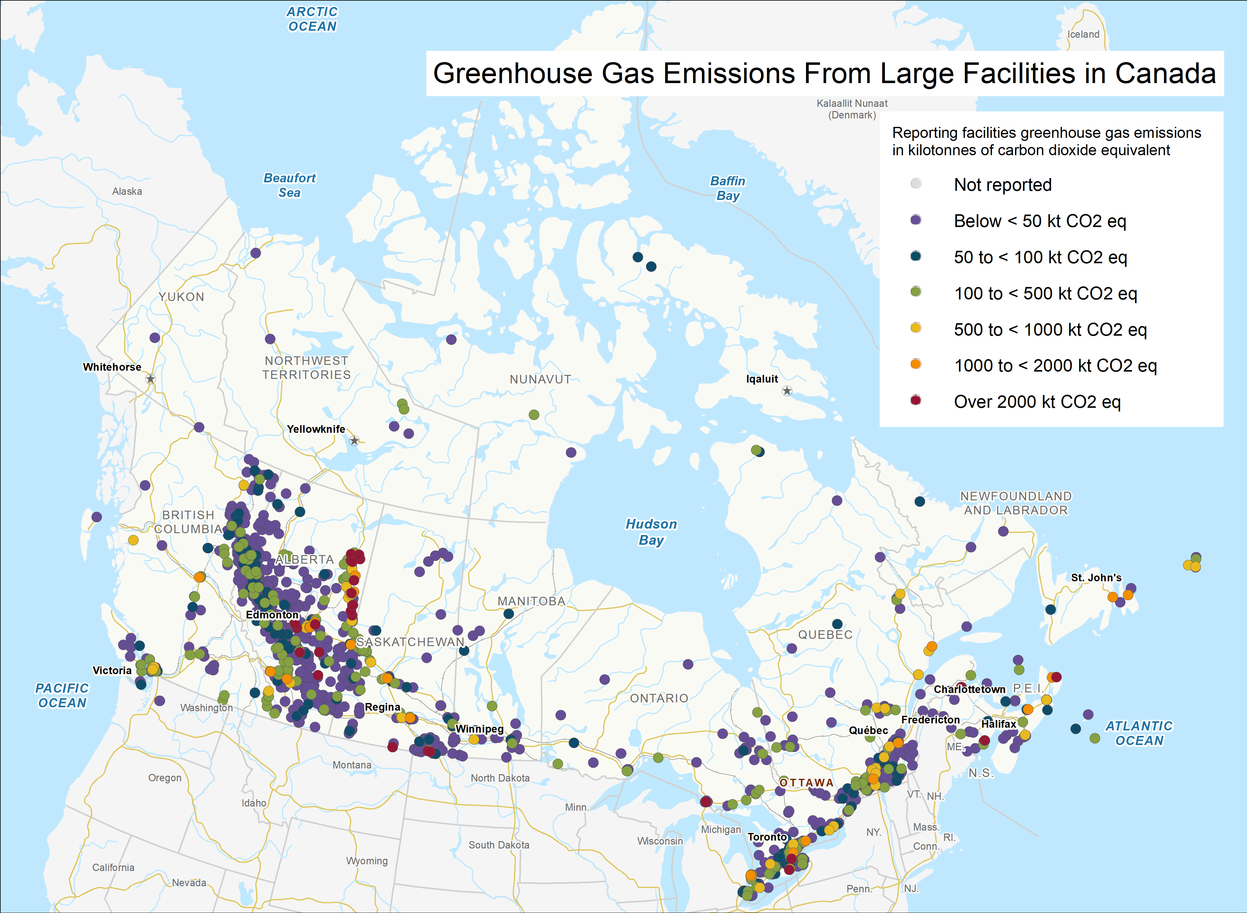 Greenhouse Gas Emissions From Large Facilities in Canada